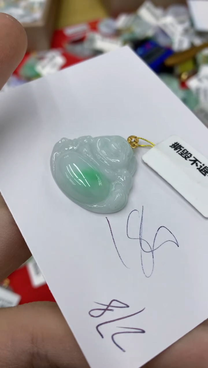 【闪购商品】翡翠颈饰18K金镶嵌号链接111111