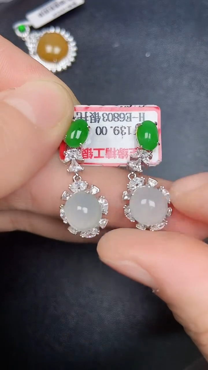 银S925镶嵌戒指翡翠1020