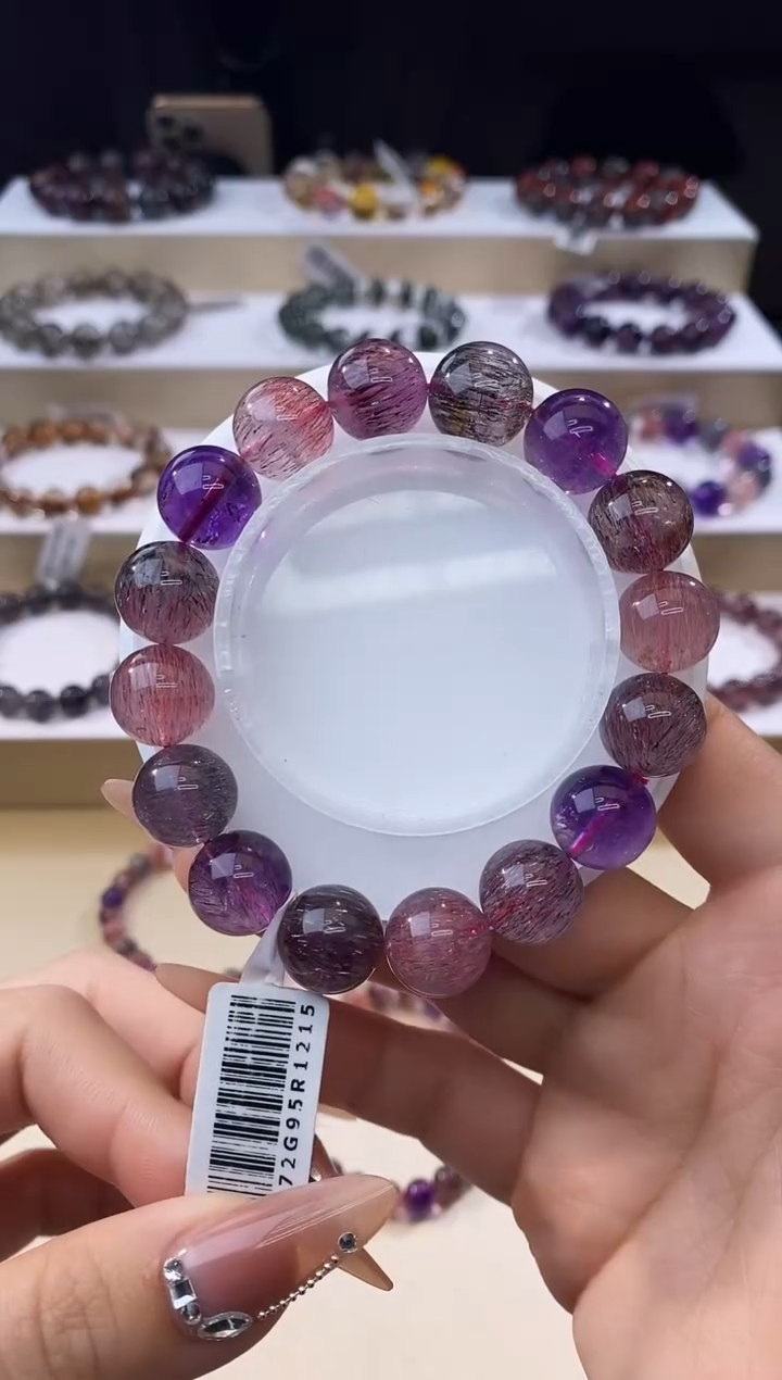 【闪购商品】水晶手链未镶嵌黑加仑超七单圈13m+