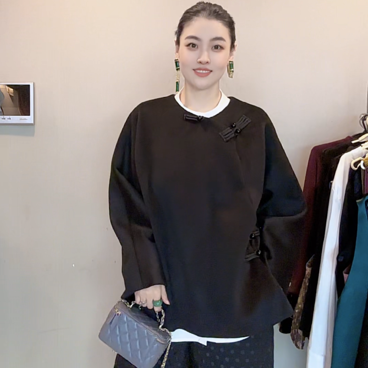 3471｛玄•之｝新中式宽松时尚百搭老钱风厚外套  LOVE COLA