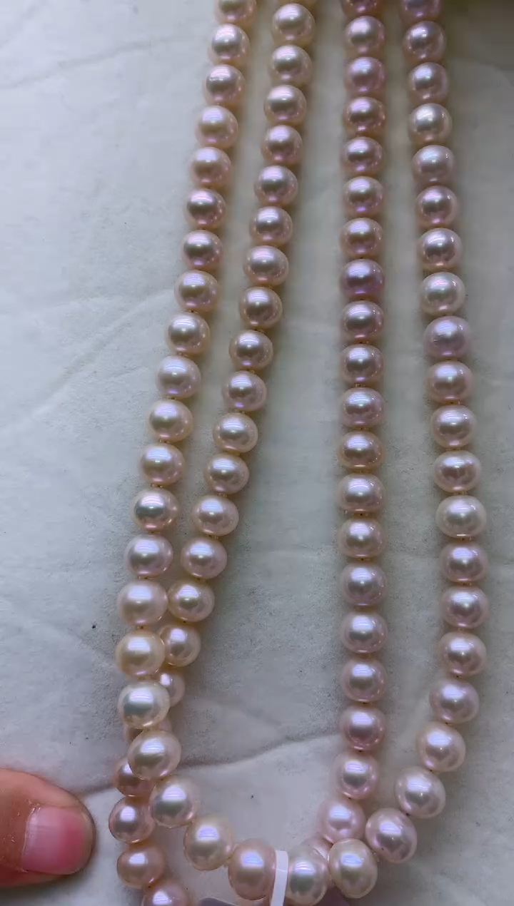 【闪购商品】淡水珍珠项链银S925镶嵌多发其一