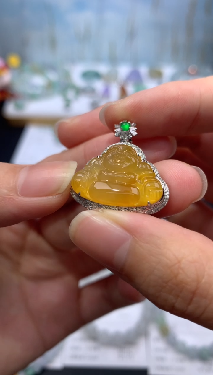 【闪购商品】定制翡翠18K金镶嵌模式推广期24小时鉴赏期