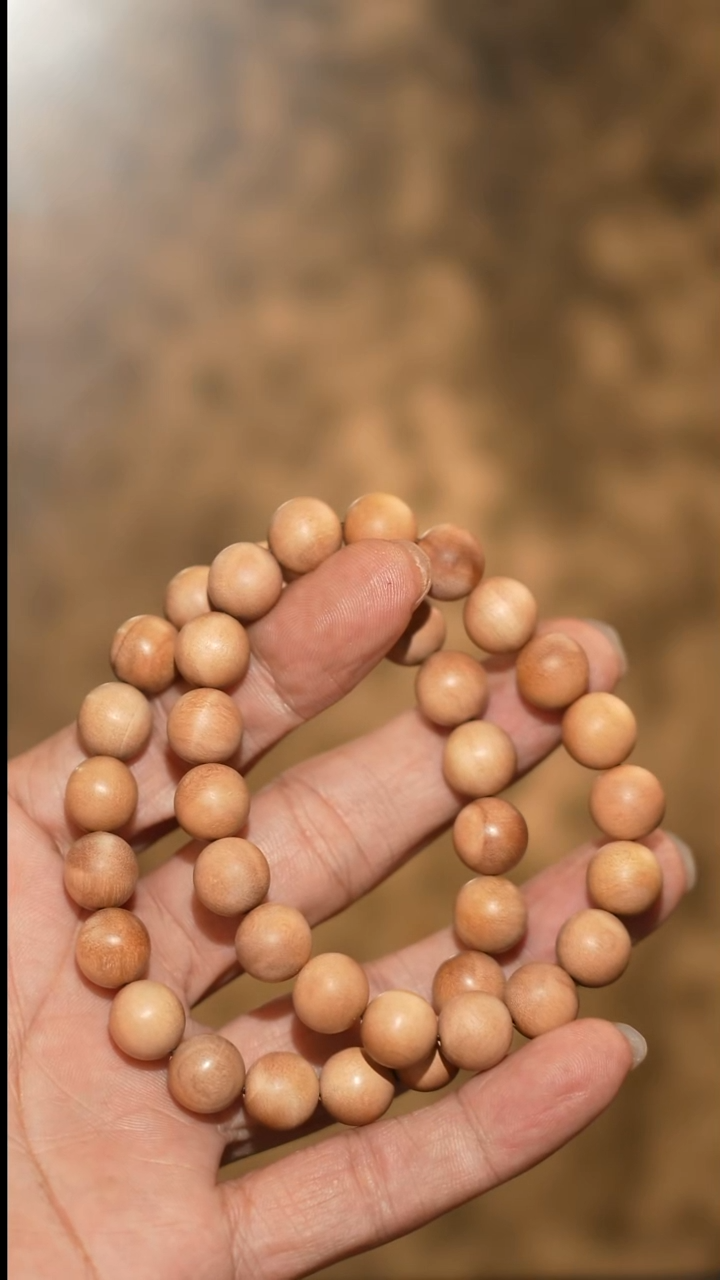 檀香木手串/手链海南檀香11mm圆珠单圈 多样性发一