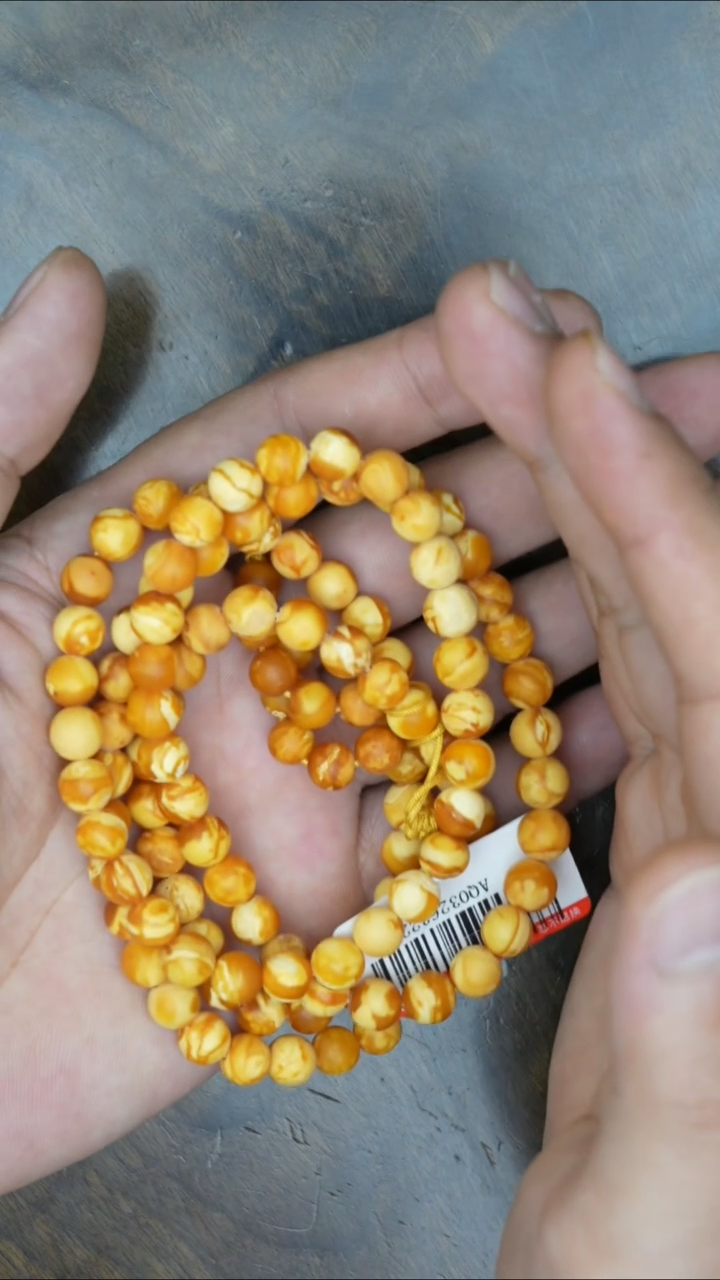 【闪购商品】琥珀裸石未镶嵌老花蜡橘皮108
