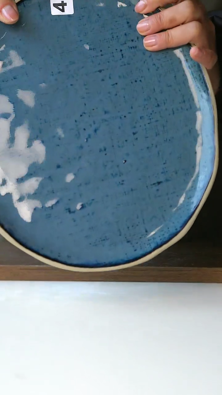 【闪购商品】陶瓷404粗陶椭圆盘25cm@4-2@