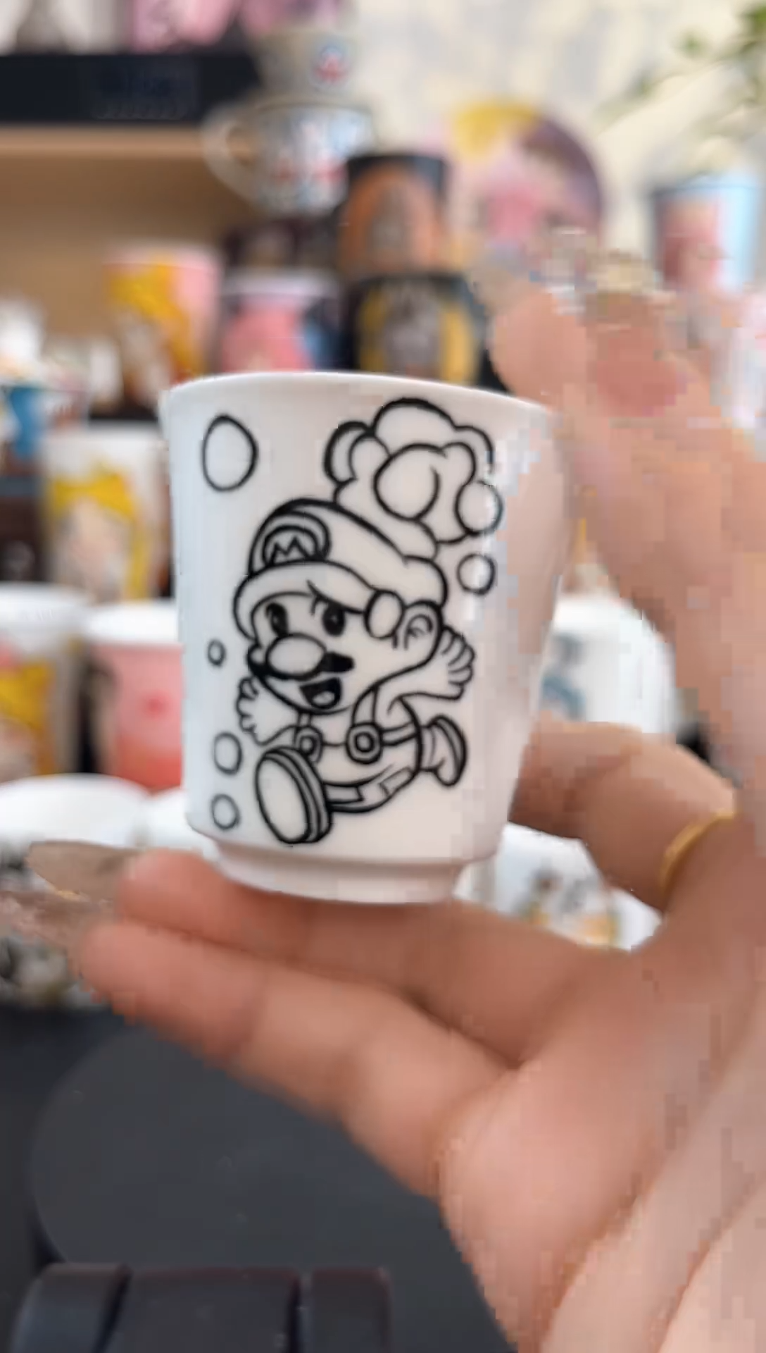 【闪购商品】摆件手工手绘陶瓷小杯杯