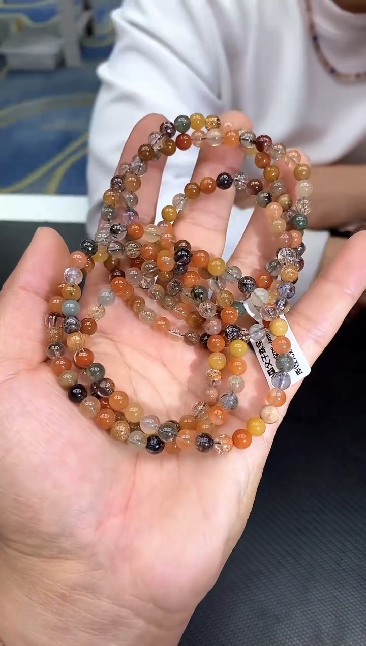 未镶嵌手串水晶BB2多宝多圈6mm 多样性发其一