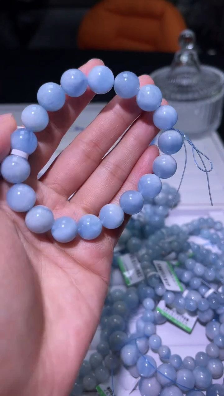 1海蓝宝石（处理）J014-11mm海蓝宝单圈-多样性发其一