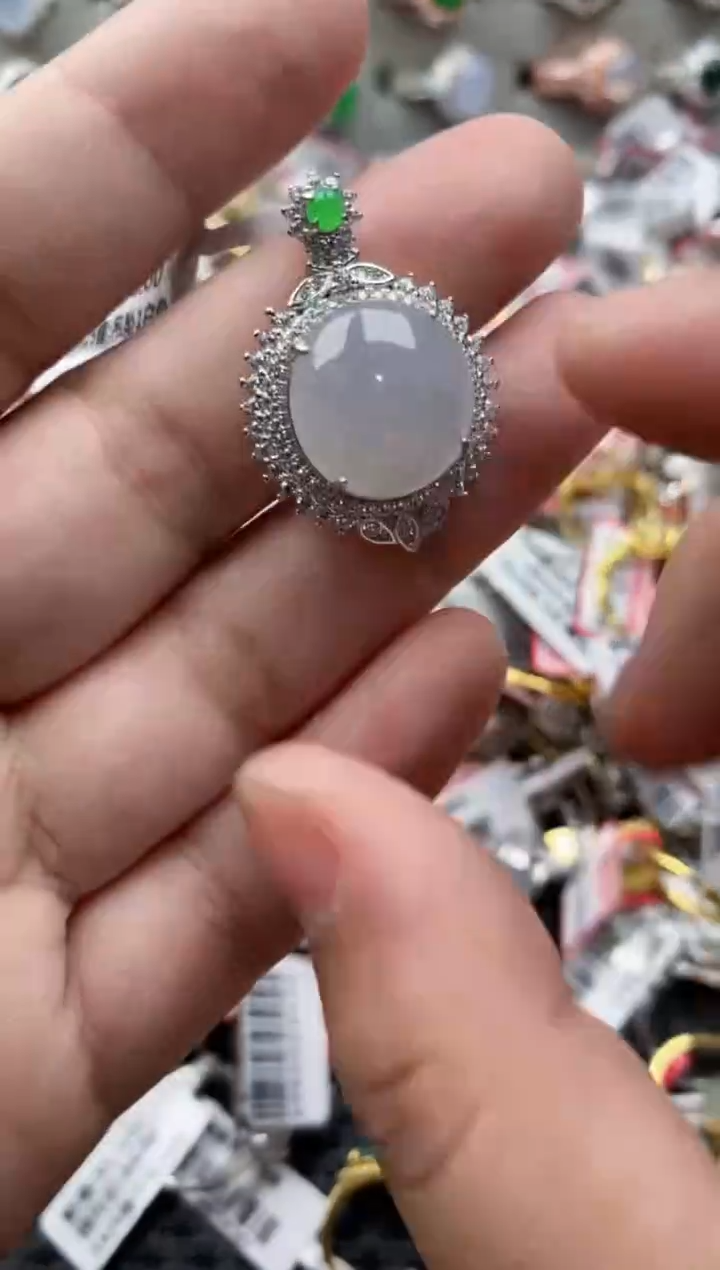 【闪购商品】翡翠戒指银S925镶嵌333333---5