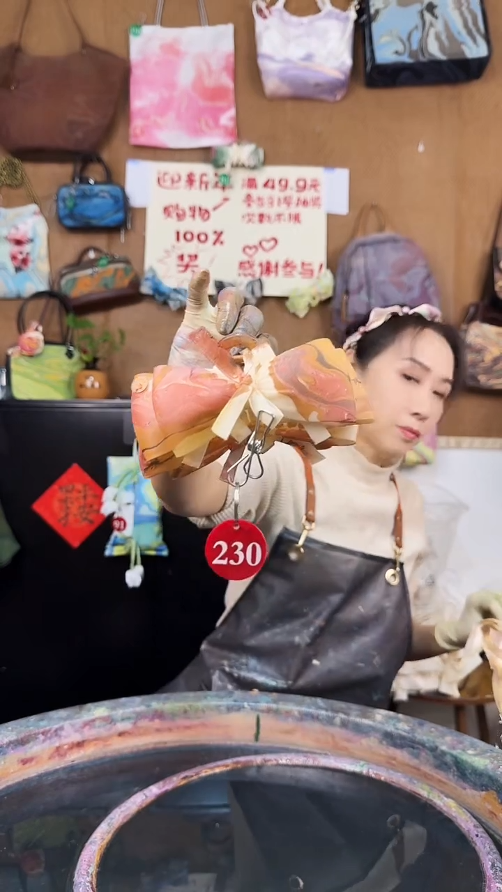 竹**风丝绸230#现场高定发饰/默认微瑕【不退不换】