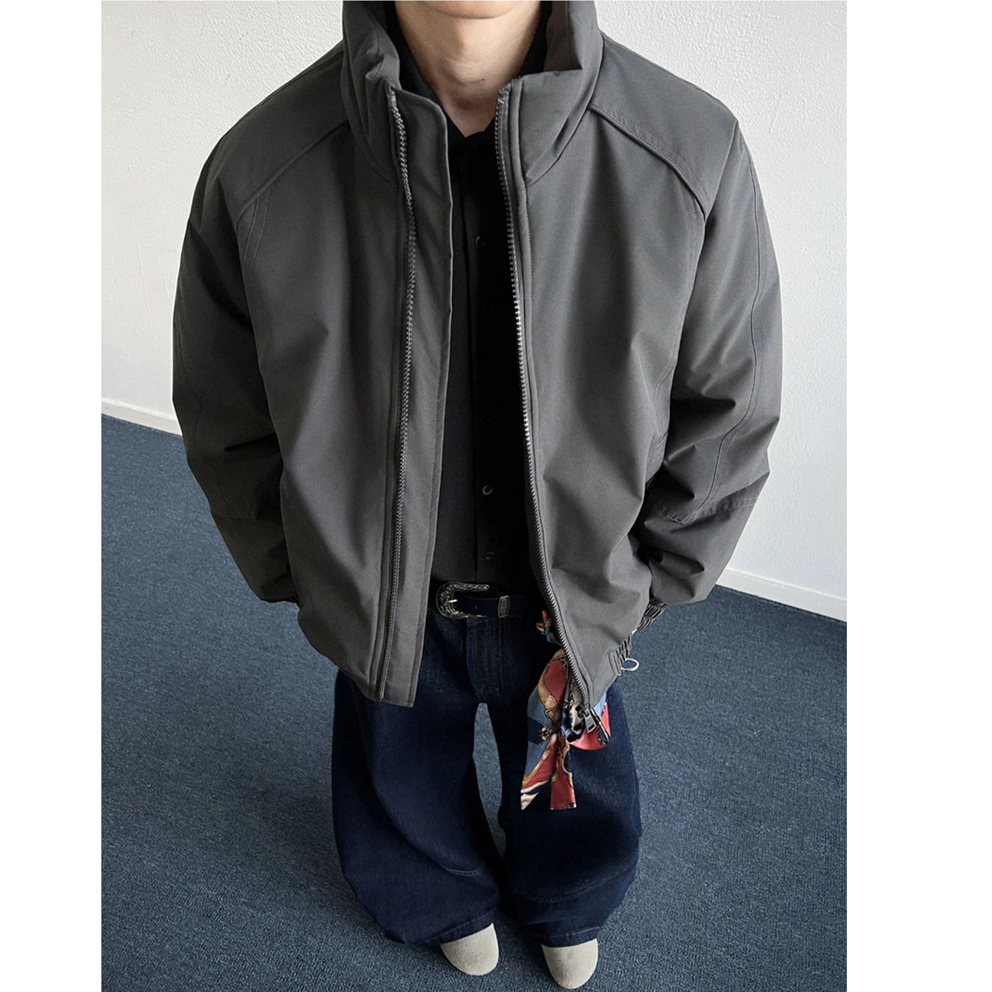 美式三防工装短款棉服外套男款冬季bomber飞行夹克棉服立领夹克男