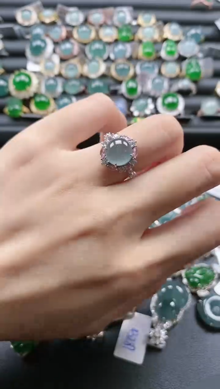 【闪购商品】翡翠戒指银S925镶嵌51511
