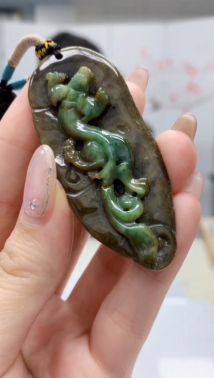 【闪购商品】定制翡翠未镶嵌4915jw-毛货挂件56