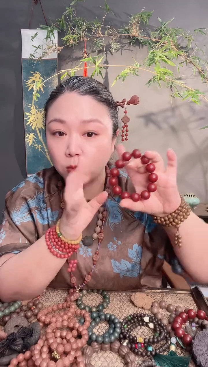 珠串【朱砂大四合】1.8铜管手串