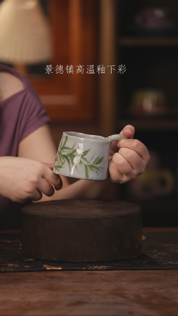 陶瓷景德镇高温釉下手绘陶瓷079