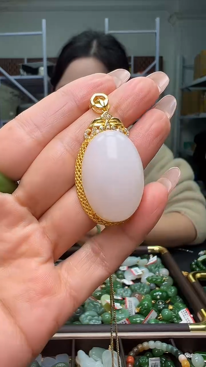 颈饰银S925镶嵌和田玉（多样性发货.发其一）11.28.19