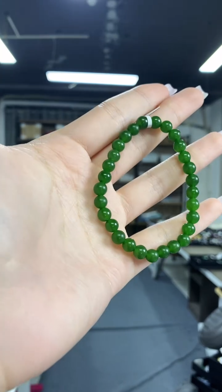 手链未镶嵌和田玉（碧玉）闪购链接  多样性发其一颜色微差