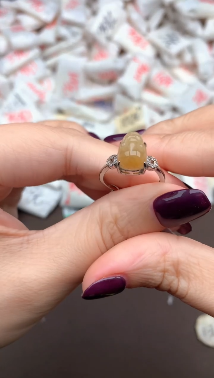 【闪购商品】翡翠戒指银S925镶嵌一