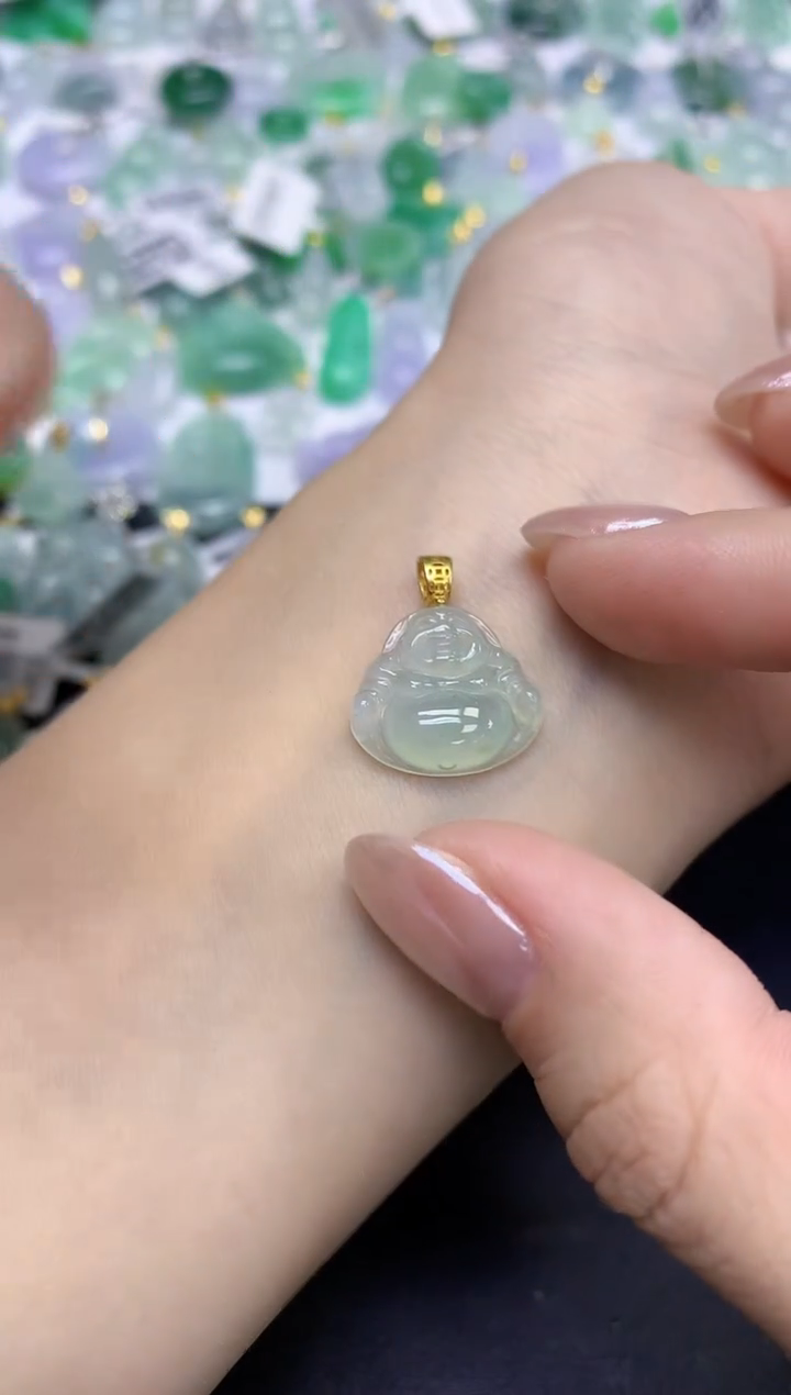 颈饰未镶嵌翡翠天然缅甸翡翠A货百元以上9元证书费自理