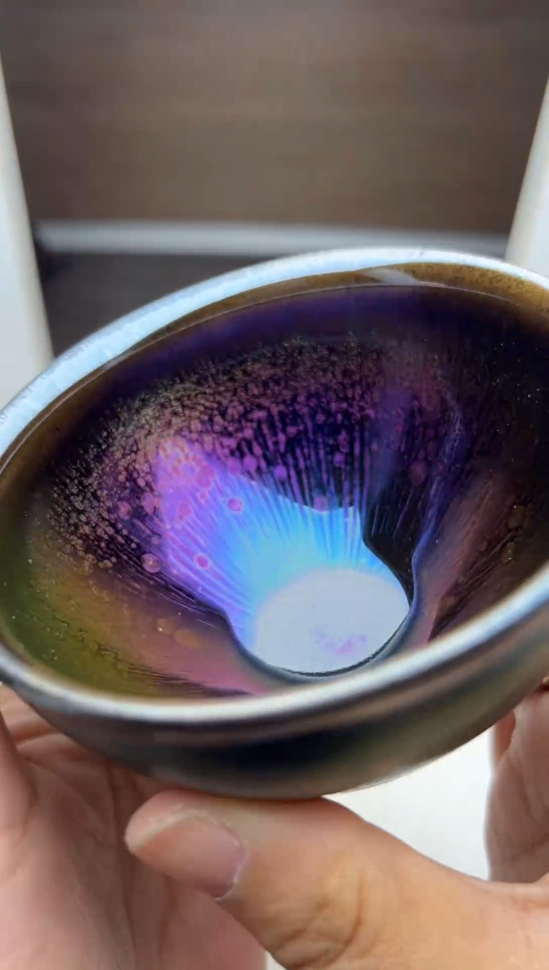 茶盏建窑建盏 七彩油滴