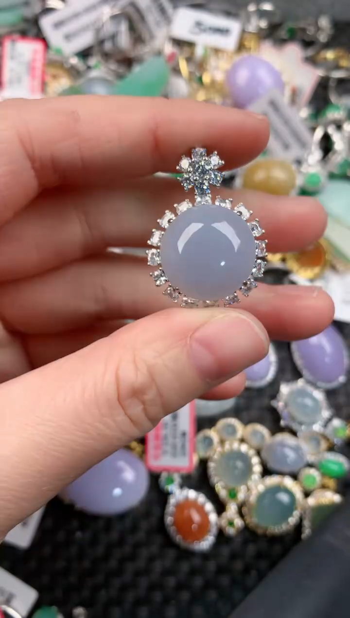 银S925镶嵌戒指翡翠13-13-13     1