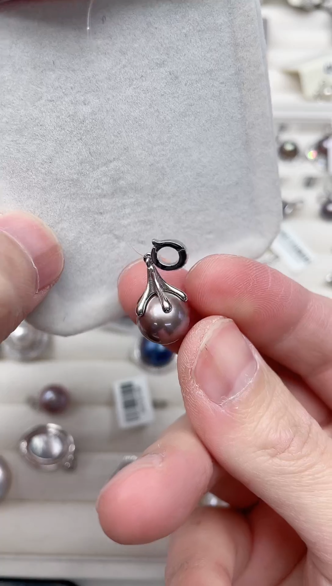 【闪购商品】淡水珍珠吊坠(不含链)银S925镶嵌吊坠