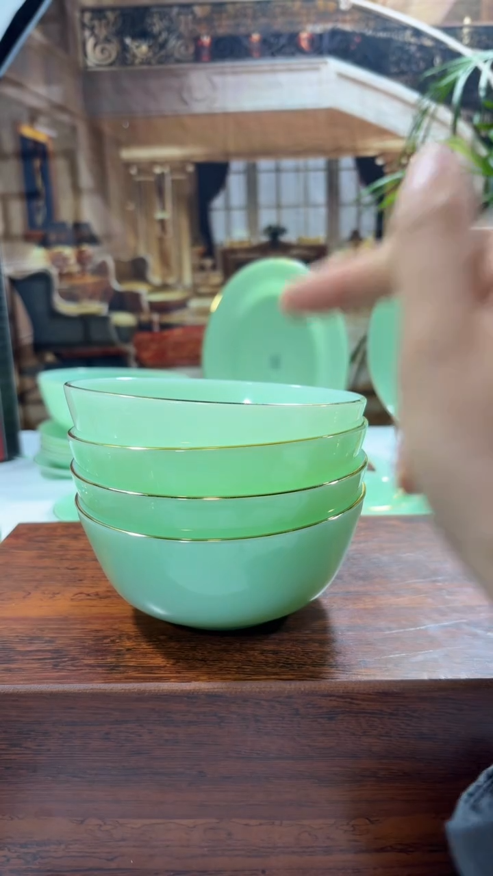 【闪购商品】....5.5英寸玉瓷碗4个口径13.8厘米 