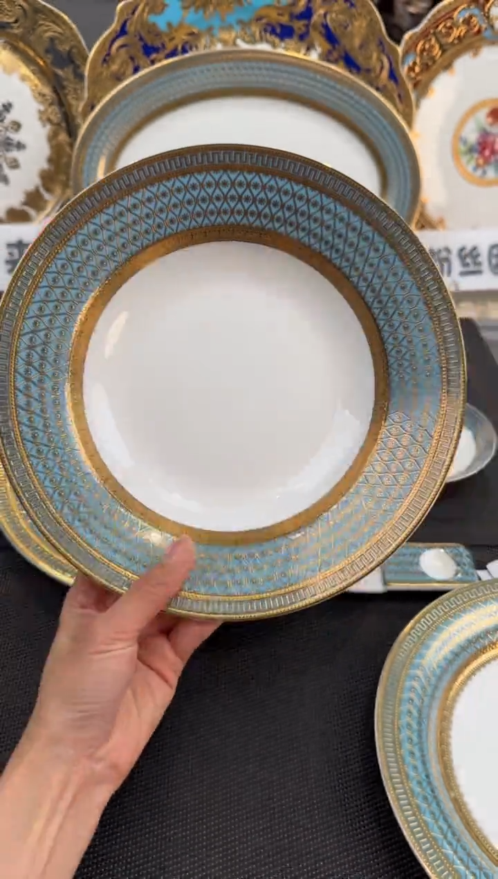 【闪购商品】瓷片9英寸草帽盘 正品