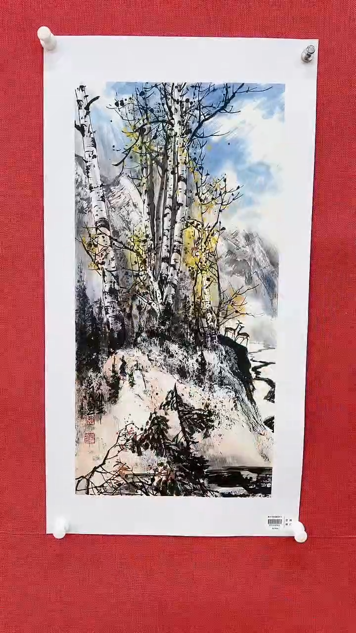 【闪购商品】绘画李长胜绘画2平尺白桦林