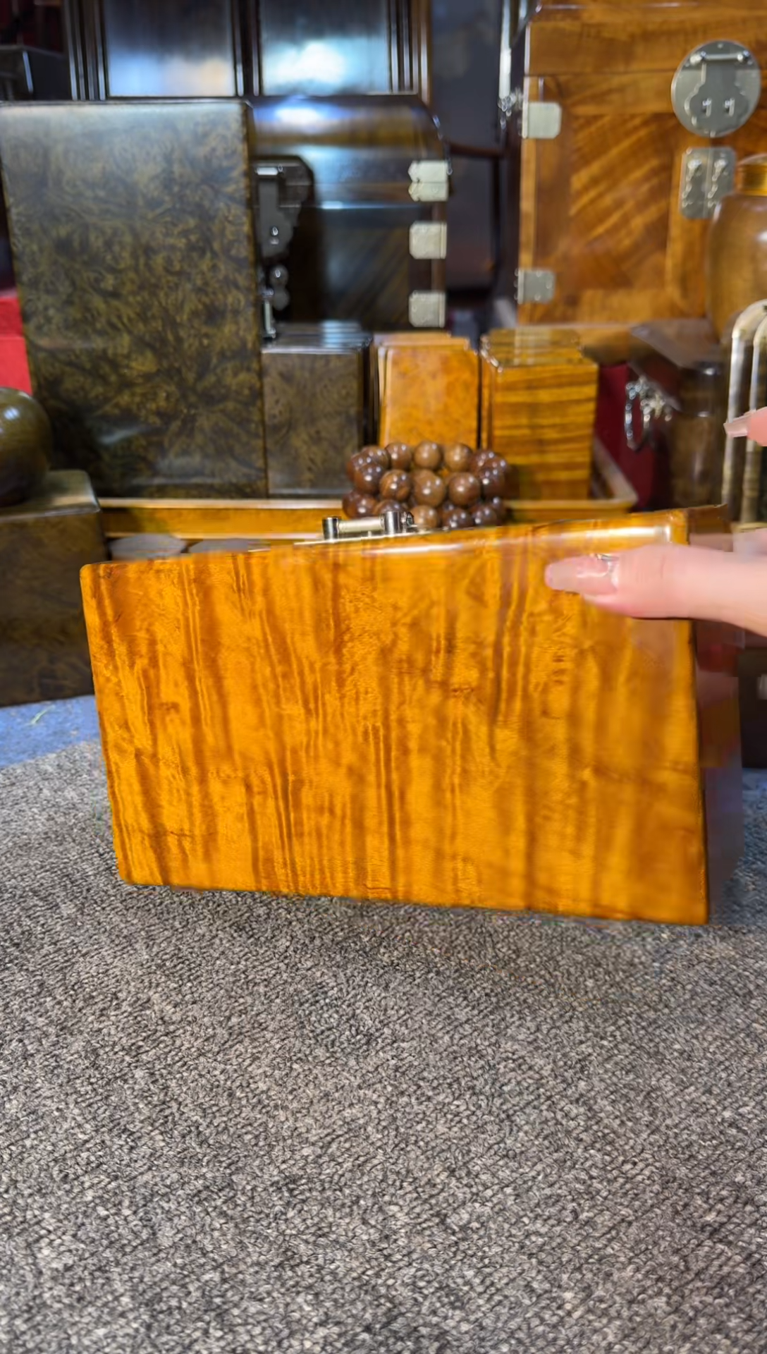 【闪购商品】乌木类成套家具精美金丝楠木首饰盒Y2