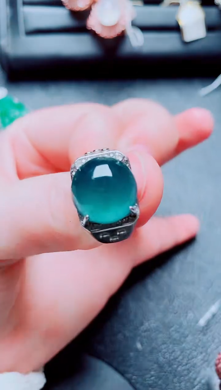 银S925镶嵌戒指翡翠1111