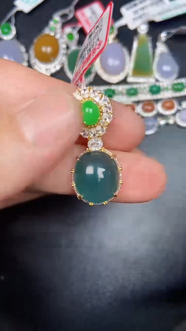 银S925镶嵌戒指翡翠1750