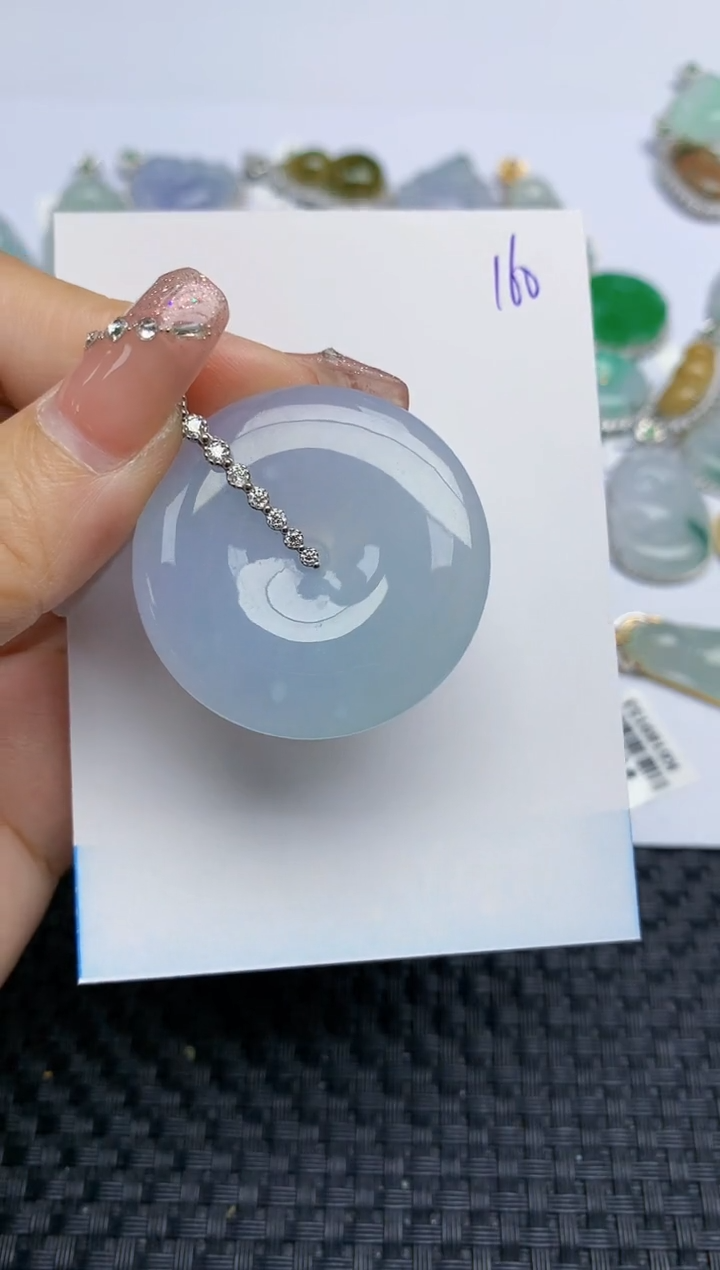 【闪购商品】翡翠颈饰18K金镶嵌天然A货翡翠 160