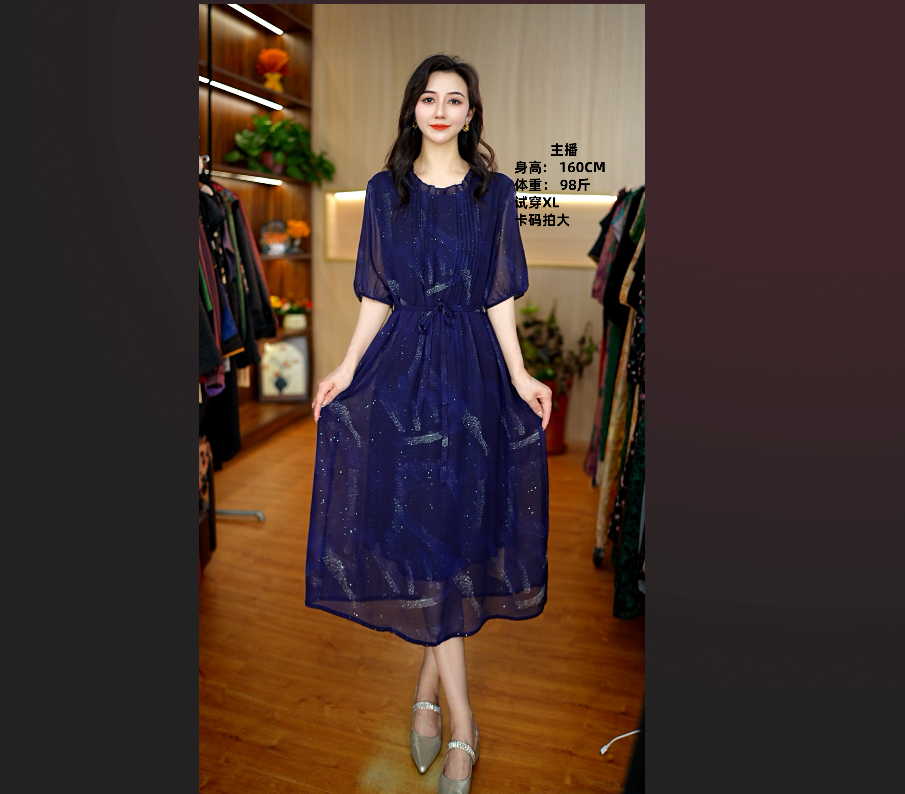 1305-18璀璨星空）新款女士连衣裙