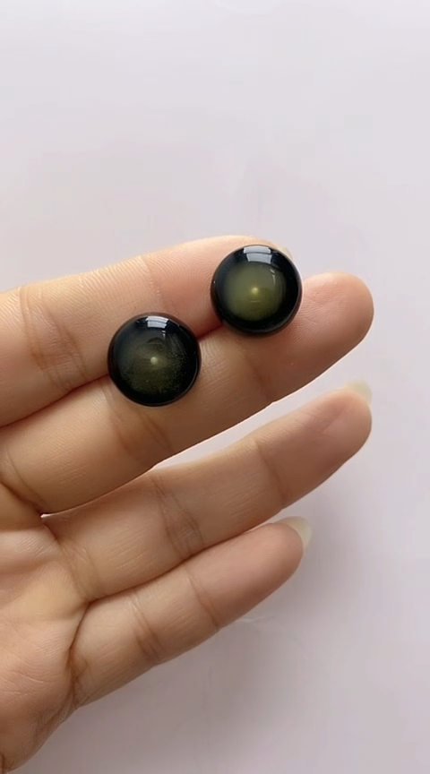 【闪购商品】琥珀裸石银S925镶嵌琥珀耳钉