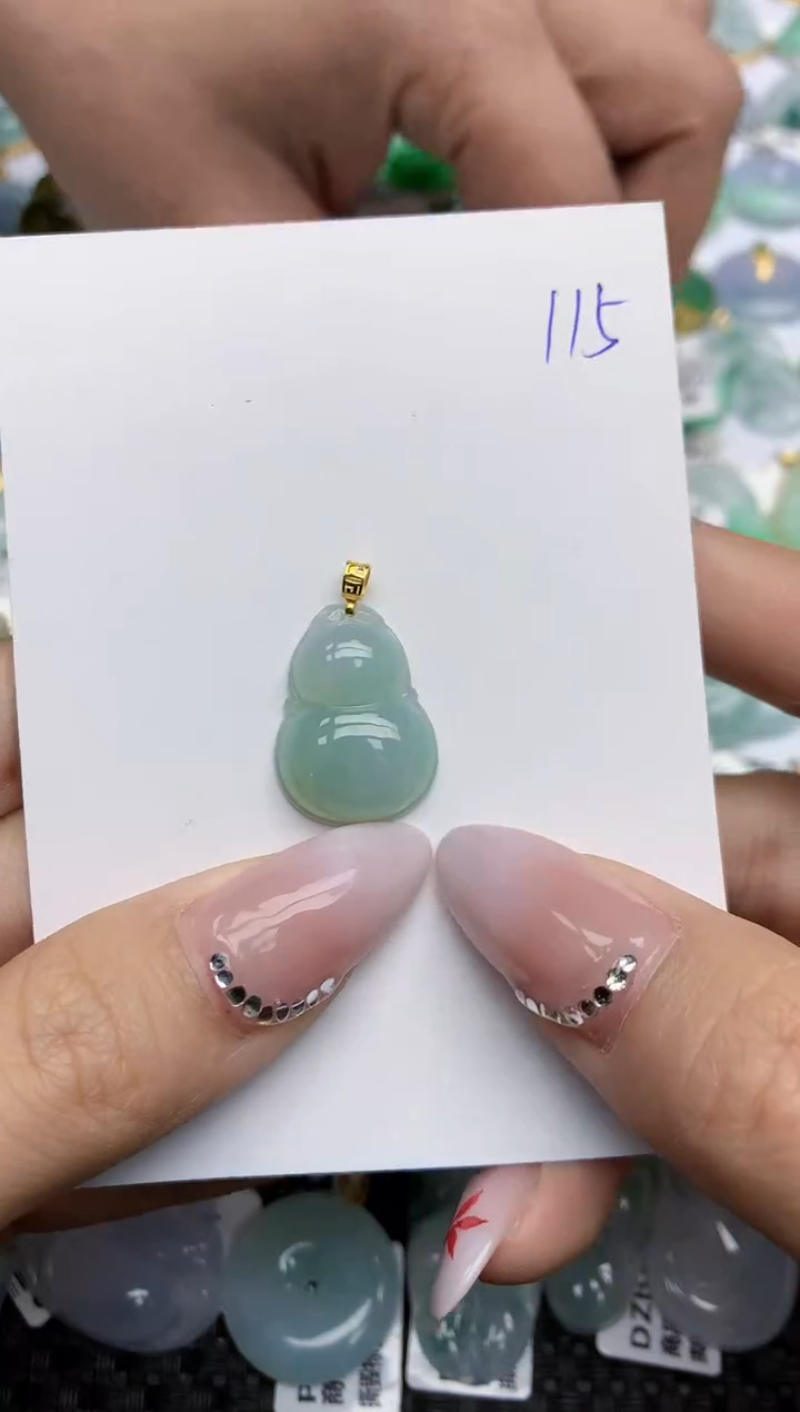 【闪购商品】翡翠颈饰18K金镶嵌天然翡翠A货