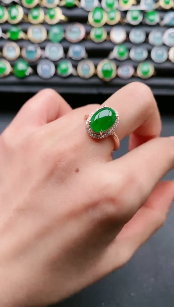 【闪购商品】翡翠戒指银S925镶嵌1111111