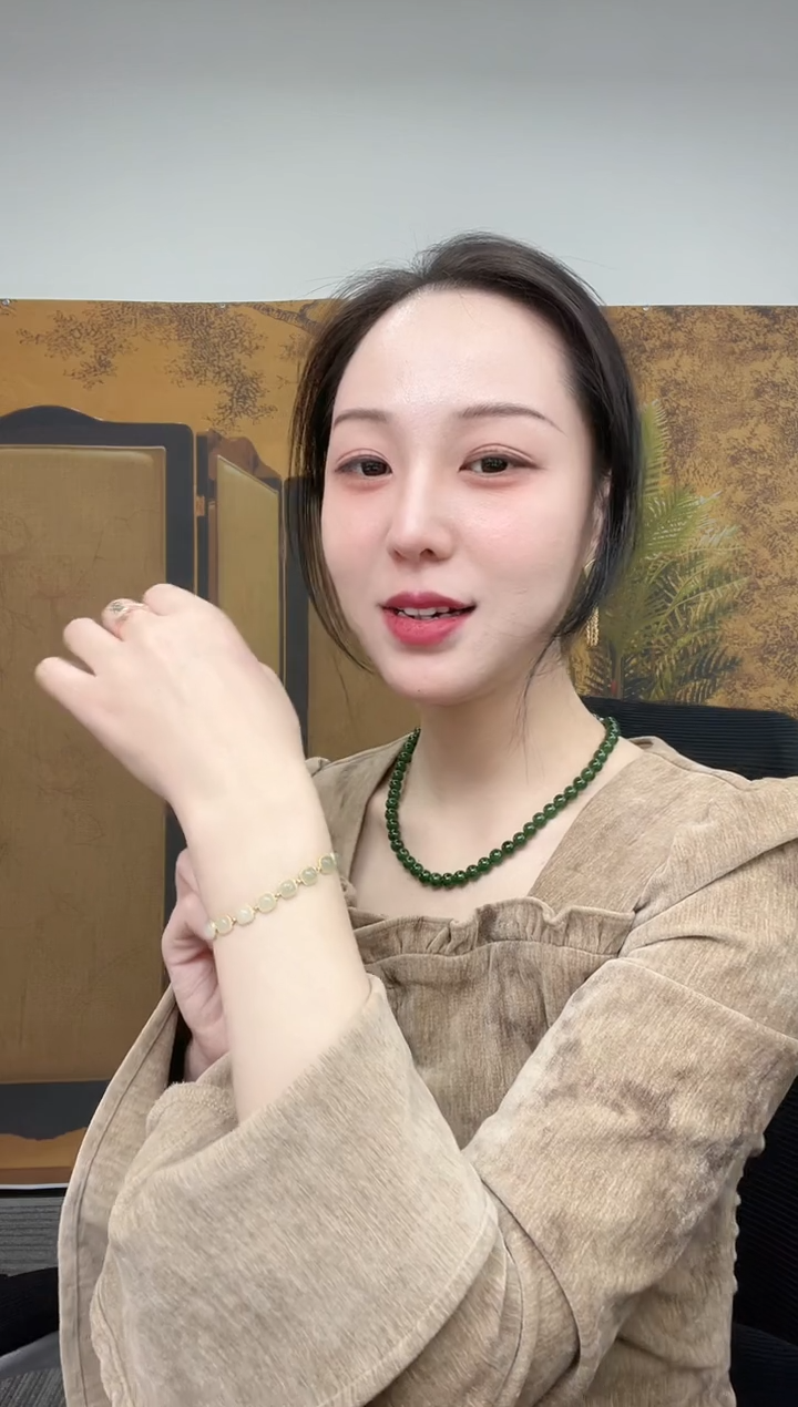 【闪购商品】和田玉手链银S925镶嵌000