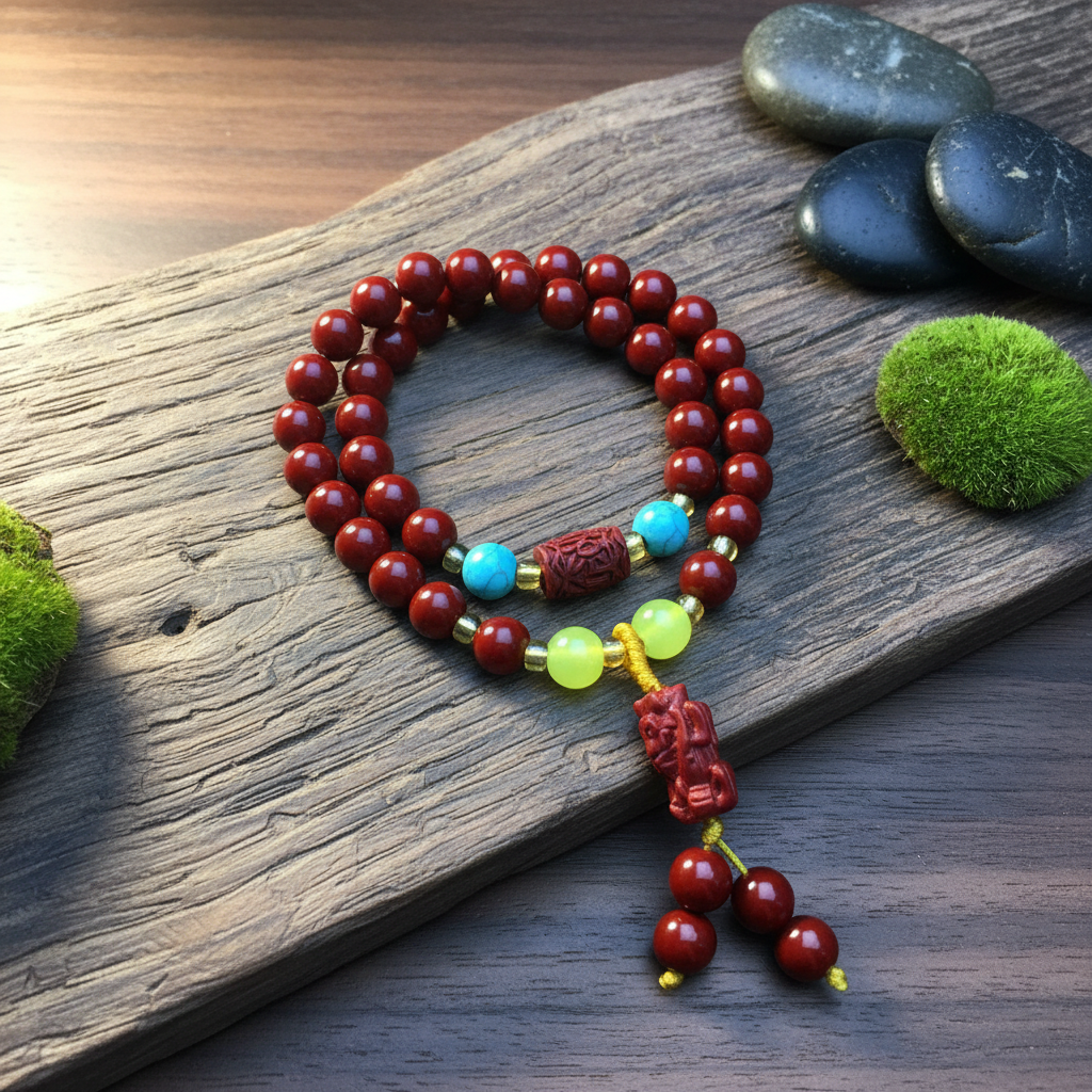 含辰砂工艺品010精美手串 (无礼盒）