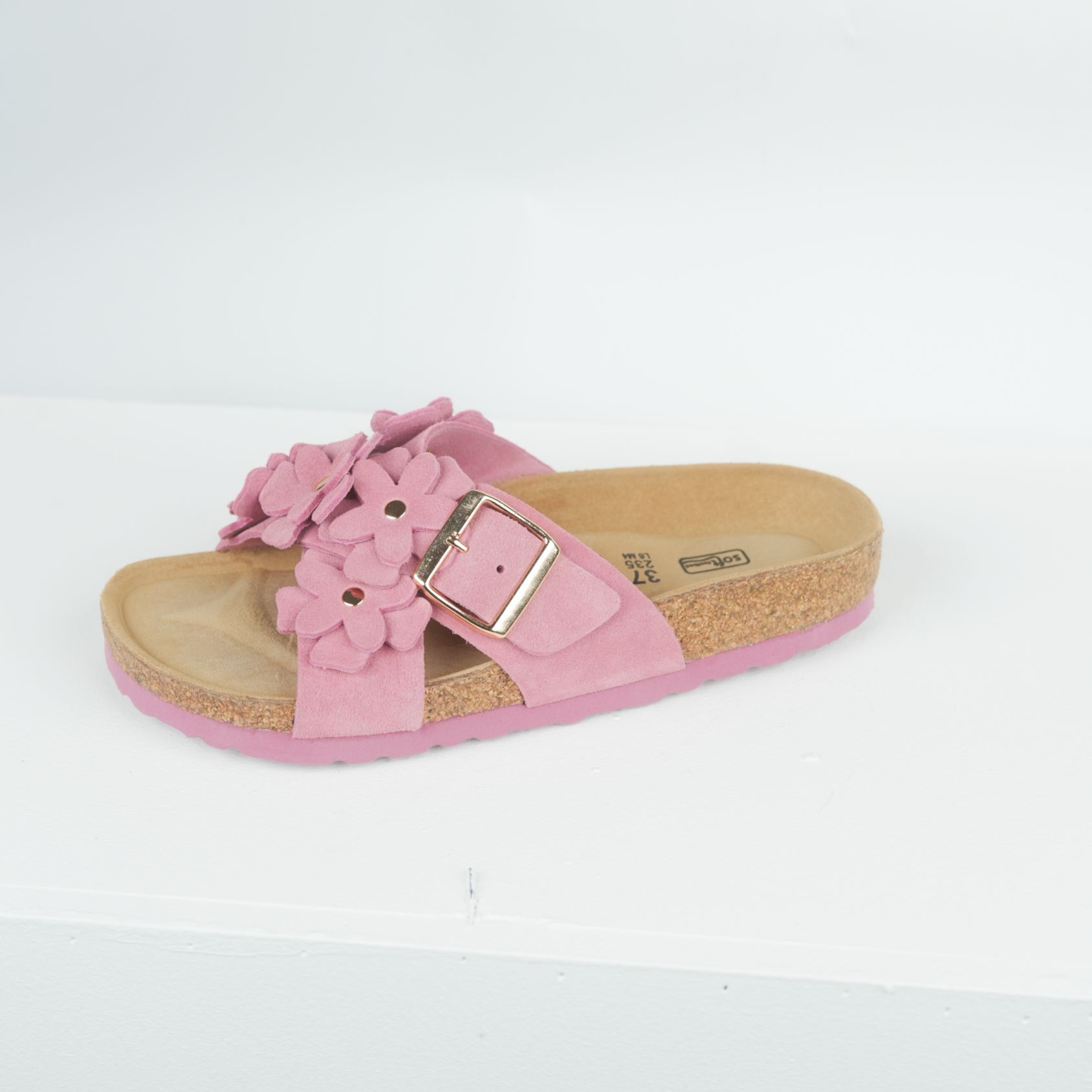 【笑笑】花朵拖鞋夏季交叉拖潮流时尚少女感凉拖勃肯凉鞋