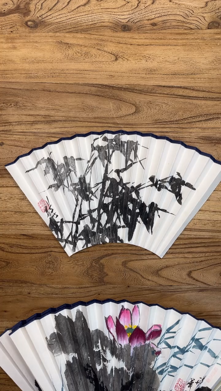 【闪购商品】扇子16方泽黎长物宣纸扇面