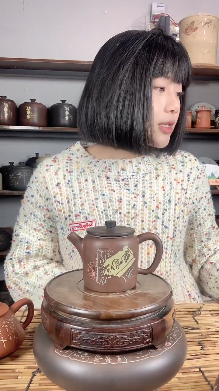 【闪购商品】罐建水紫陶手工彩填壶