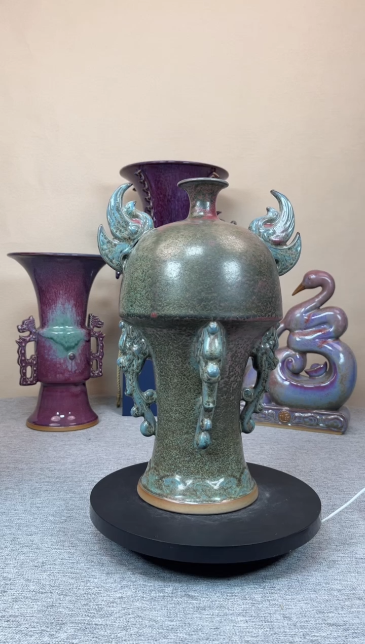 摆件陶神垕钧瓷收藏工艺品
