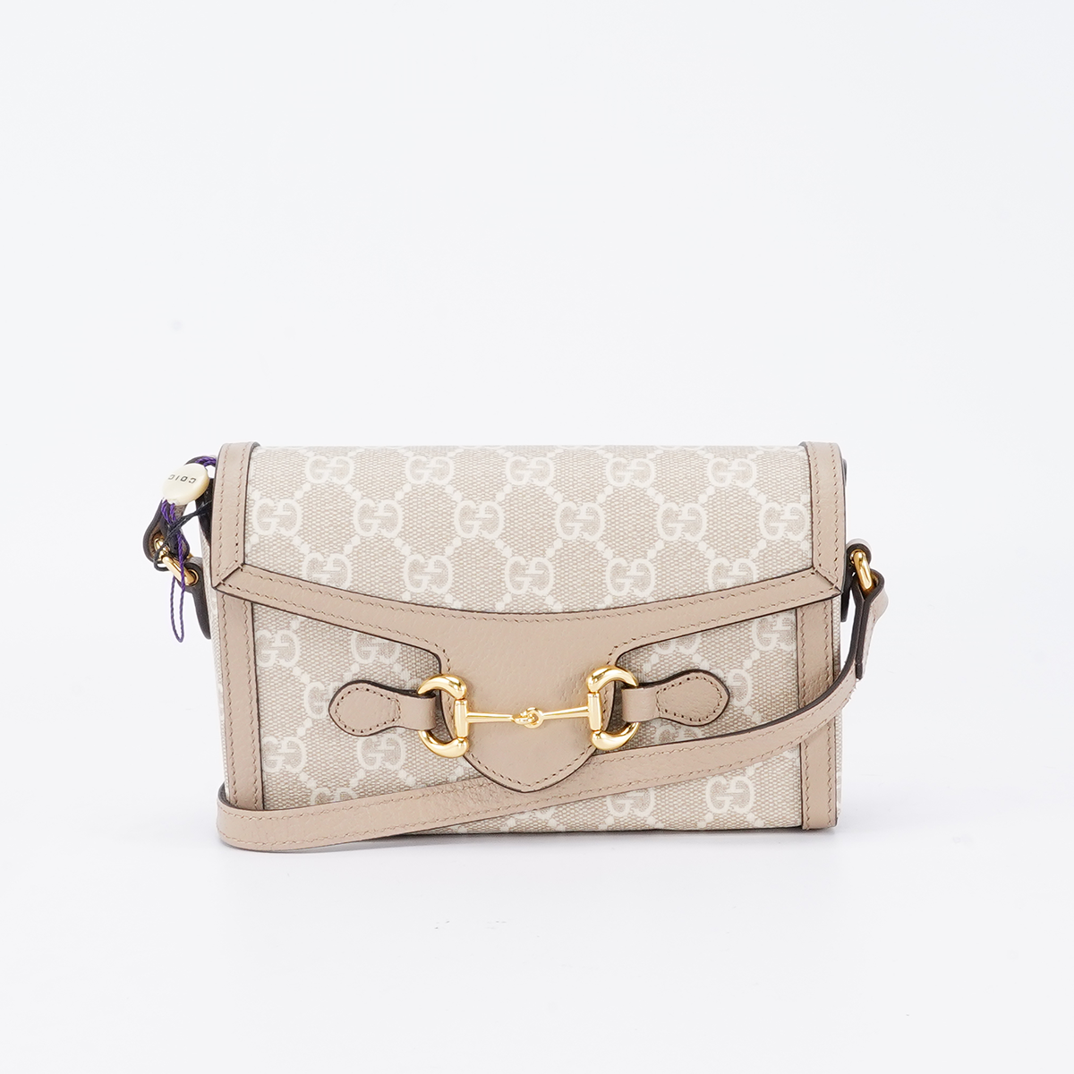 95新 GUCCI/古驰 【白菜】白老花1955手机包横版/BG23002586