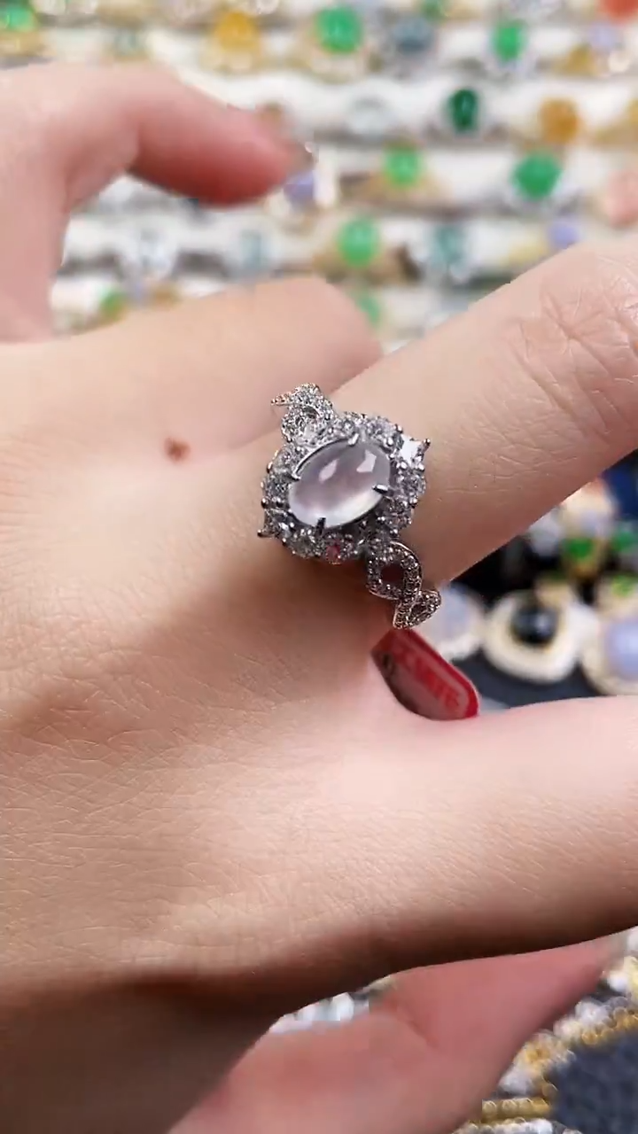 银S925镶嵌戒指翡翠152