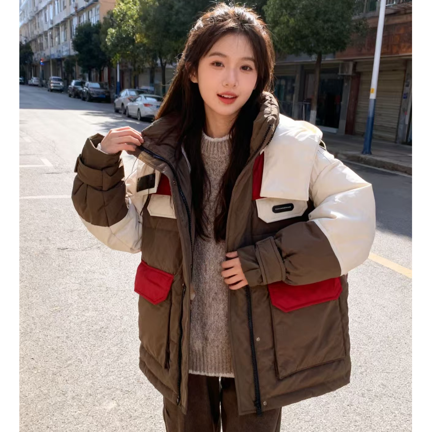 9812139高端专享老林家儿童冬款羽绒服咖色（靠谱）