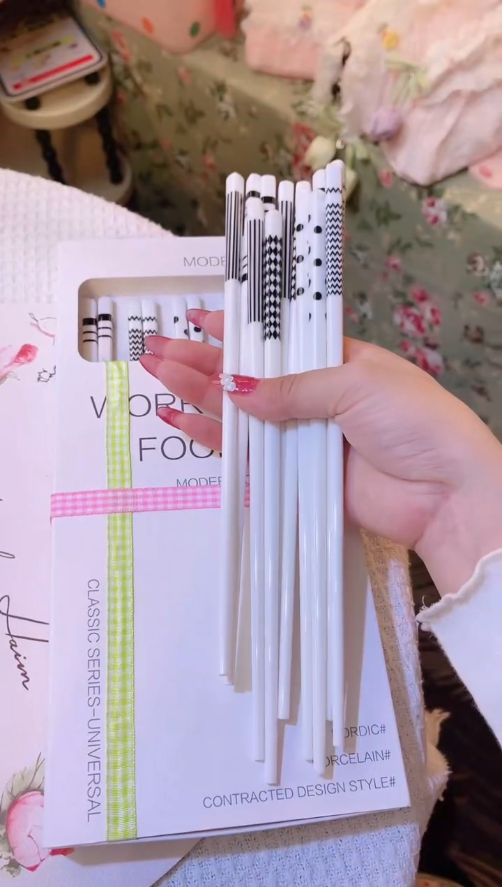 陶瓷筷5双——手工制作品质好！