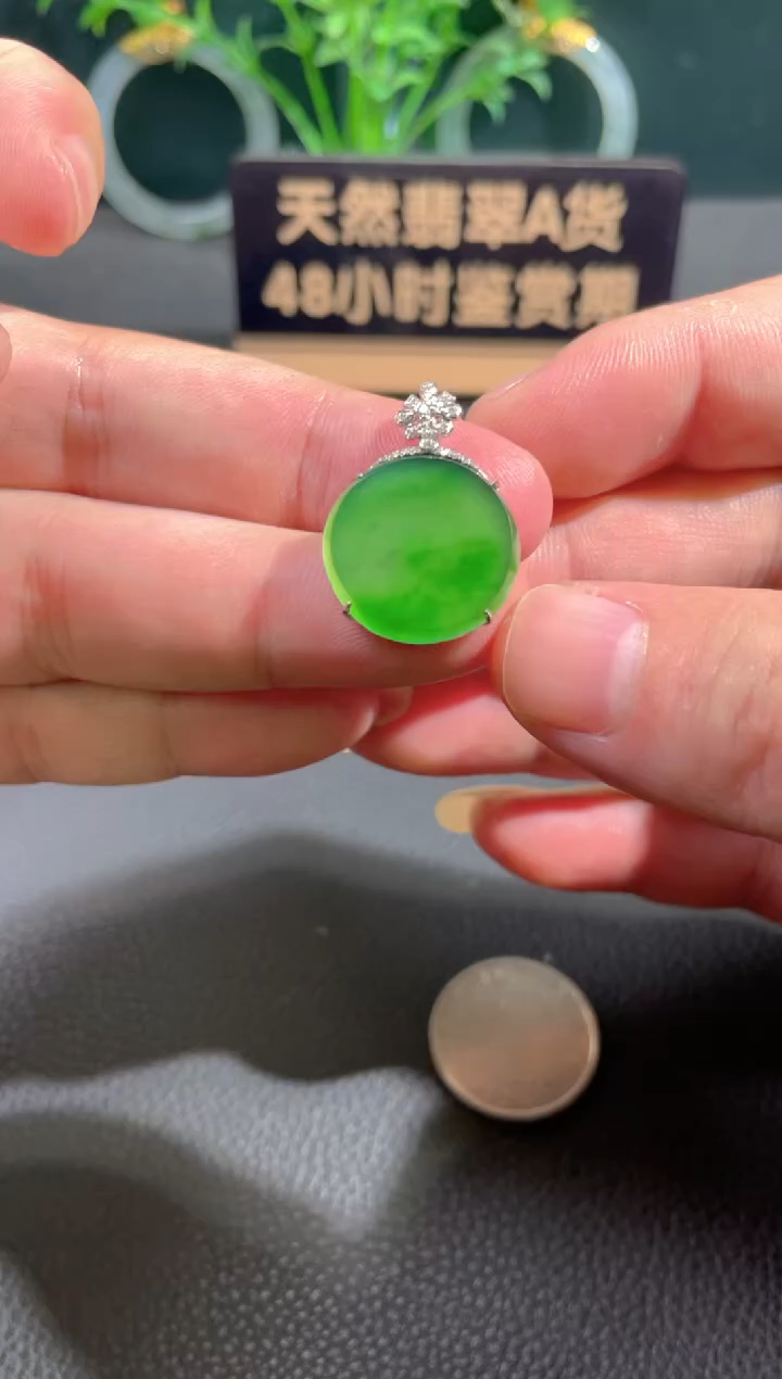 翡翠18K金镶嵌颈饰翡翠