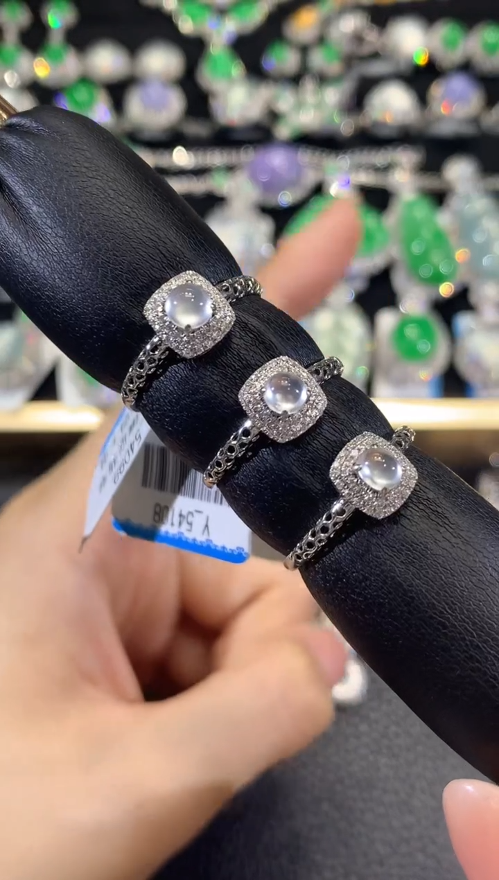 18K金镶嵌戒指翡翠A11翡翠多样性发一件