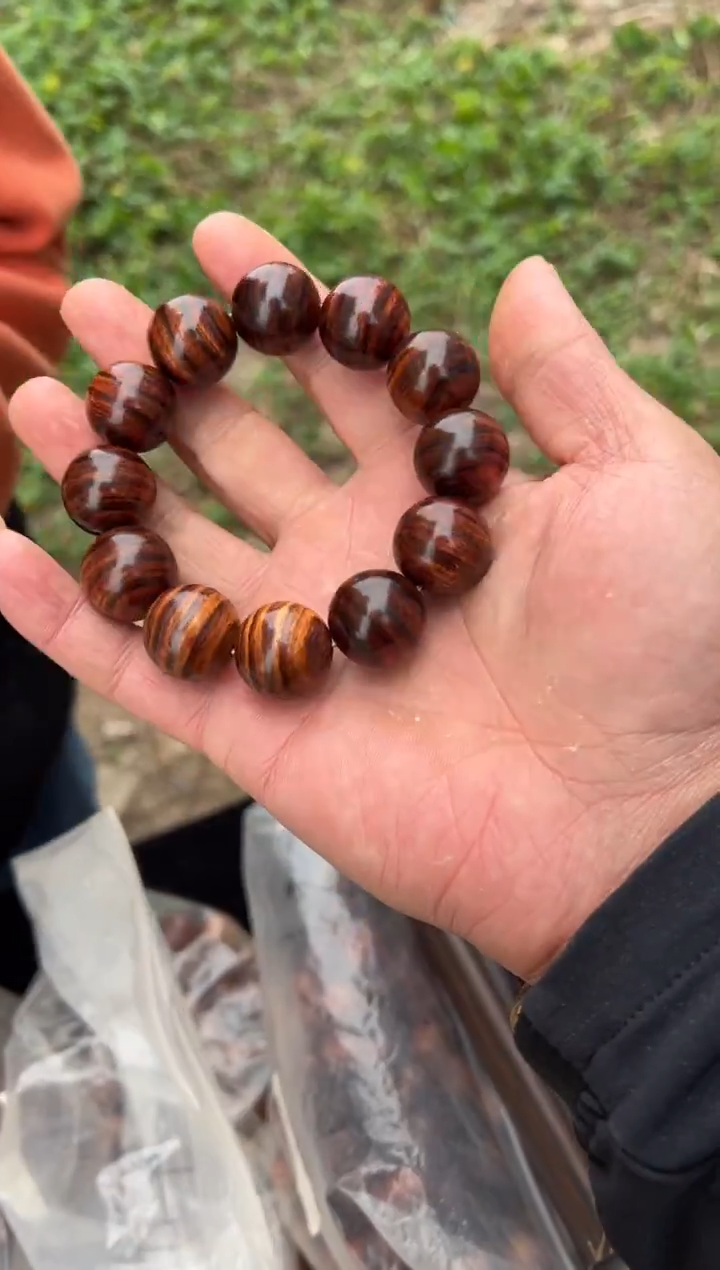 黄花梨/降香黄檀A020紫油梨2.0圆珠手串328